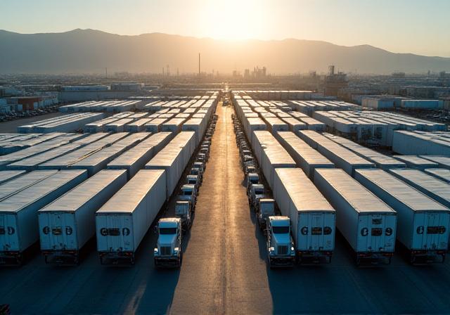 Aerial view of a busy logistics hub in La Puente California illustrating strategic location